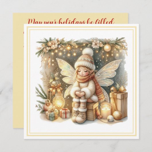 Christmas Fairy – Whimsical Winter Holiday Card (Vorne/Hinten)