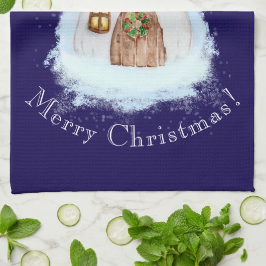 Christmas Fairytale House Geschirrtuch (Gefaltet)