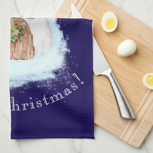 Christmas Fairytale House Geschirrtuch (Viertel Falte)