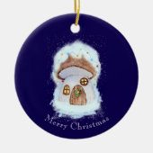 Christmas Fairytale House Keramik Ornament (Vorne)