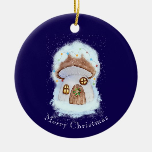 Christmas Fairytale House Keramik Ornament (Vorne)