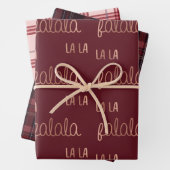 Christmas Falala lala Plaid set  Geschenkpapier Set (Beispiel)