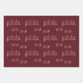 Christmas Falala lala Plaid set  Geschenkpapier Set (Vorderseite)