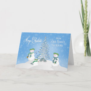 CHRISTMAS - Familie Snowman von unserer Familie zu Feiertagskarte