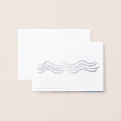 CHRISTMAS FAMILIENBEACH FOTO CARD SILVER FOLIE MIN FOLIENKARTE (Rückseite mit Umschlag)