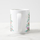 Christmas Family Branch Tree Red Gold Mitten Star Jumbo-Tasse (Rückseite)