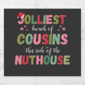 Christmas Family Cousin Reunion Matching  Bierflaschenetikett (Einzelnes Label)