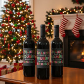 Christmas Family Cousin Reunion Matching Weinetikett