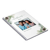 Christmas family foto white cone pine name notizblock (Rechte Seite)