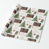 Christmas Family Frame Wrapping Paper Geschenkpapier (Ungerollt)