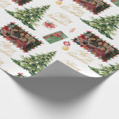 Christmas Family Frame Wrapping Paper Geschenkpapier (Ecke)