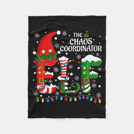 Christmas Family Matching Pajamas Chaos Coordinato Fleecedecke (Vorderseite)