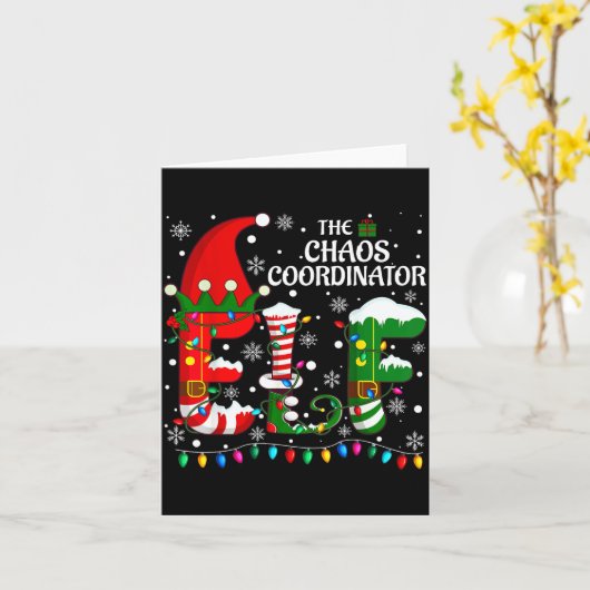 Christmas Family Matching Pajamas Chaos Coordinato Karte (Gelbe Blume)