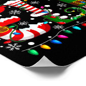 Christmas Family Matching Pajamas Chaos Coordinato Poster (Ecke)