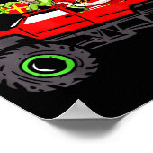 Christmas Family Matching Santa Truck Dinosaur Boy Poster (Ecke)