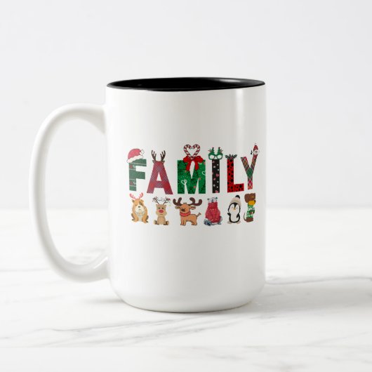 Christmas Family Matching Shirts | holiday family  Zweifarbige Tasse (Links)