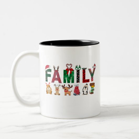 Christmas Family Matching Shirts | holiday family  Zweifarbige Tasse (Links)