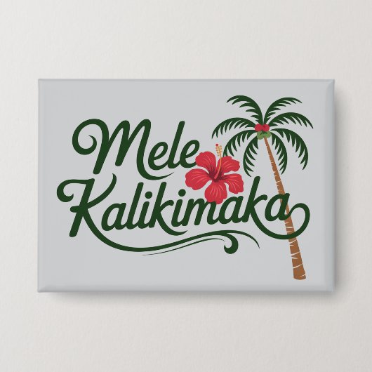 Christmas Family Mele Kalikimaka Hawaii Beach  Button (Vorderseite)