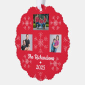Christmas Family Photo Ornament  Karte (Links)