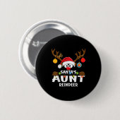 Christmas Family Santa's Aunt Reindeer Pajama Button (Vorne & Hinten)