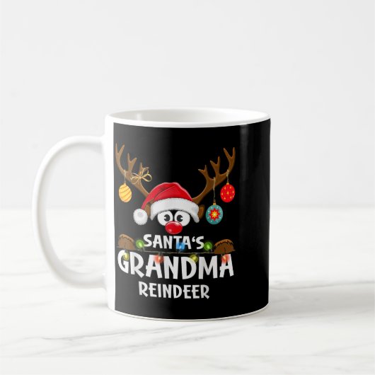 Christmas Family Santa's Grandma Reindeer Pajama Kaffeetasse (Links)