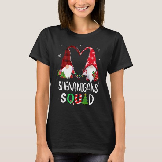 Christmas family Shenanigans Squad gnome heart 202 T-Shirt (Vorderseite)