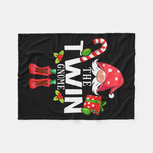 Christmas Family The Twin Gnome Matching Fleecedecke (Vorderseite (Horizontal))