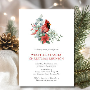 Christmas Family Wiedersehen Red Kardinal Partys Einladung