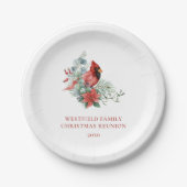 Christmas Family Wiedersehen Red Kardinal Partys Pappteller (Vorderseite)