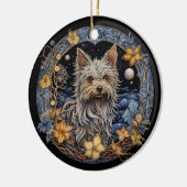 Christmas Fantasy Yorkie Keramik Ornament (Links)