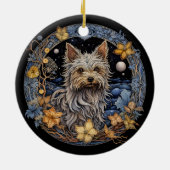 Christmas Fantasy Yorkie Keramik Ornament (Hinten)