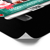 Christmas Farm Animals Truck Santa Hat Family Paja Poster (Ecke)