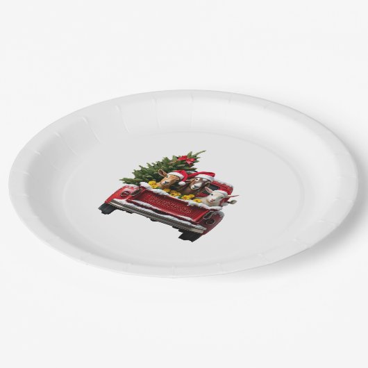 Christmas Farm Pappteller (Schrägansicht)