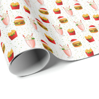 Christmas Fast Food Wrapping Paper – Festive Food Geschenkpapier