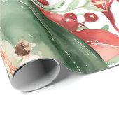 Christmas Father Dad Son Watercolor Ornament Geschenkpapier (Rolleneckpunkt)