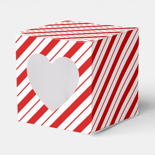 Christmas Favor Box Candy Cane Stripe Geschenkschachtel (Vorderseite)