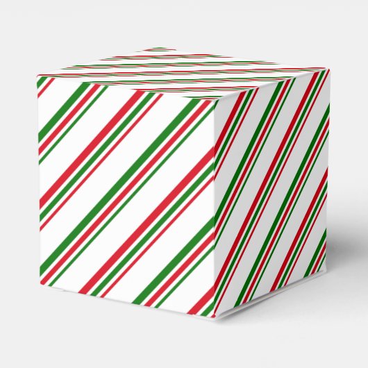 Christmas Favor Box Candy Cane Stripe Geschenkschachtel (Rückseite)