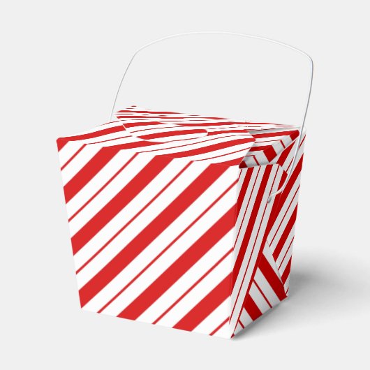 Christmas Favor Box Candy Cane Stripe Geschenkschachtel (Vorderseite)