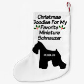 Christmas Favorite Miniature Schnauzer Dog Kleiner Weihnachtsstrumpf (Rückseite)