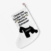 Christmas Favorite Miniature Schnauzer Dog Kleiner Weihnachtsstrumpf (Rückseite (Hängend))
