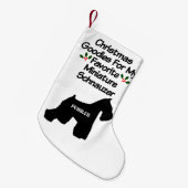 Christmas Favorite Miniature Schnauzer Dog Kleiner Weihnachtsstrumpf (Vorderansicht (hängend))