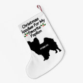 Christmas Favorite Papillon Dog Kleiner Weihnachtsstrumpf (Rückseite (Hängend))
