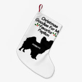 Christmas Favorite Papillon Dog Kleiner Weihnachtsstrumpf (Vorderansicht (hängend))