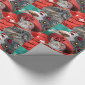 CHRISTMAS-FEIERN VON PRINCESS TATUS CAT GESCHENKPAPIER (Ecke)