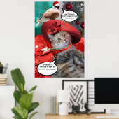 CHRISTMAS-FEIERN VON PRINCESS TATUS CAT POSTER (Heimbüro)