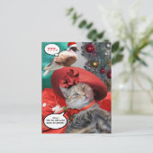 CHRISTMAS-FEIERN VON PRINCESS TATUS CAT POSTKARTE (Stehend Vorderseite)