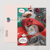CHRISTMAS-FEIERN VON PRINCESS TATUS CAT POSTKARTE (Vorne/Hinten)