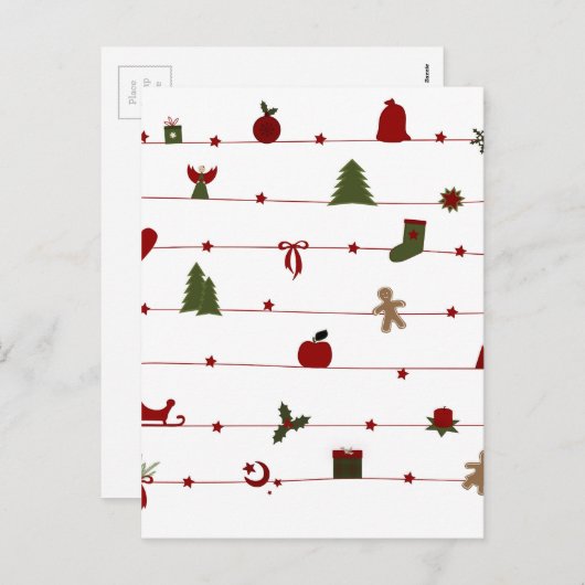 Christmas Feiertagspostkarte (Vorne/Hinten)