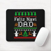 Christmas Feliz Navi Dad Ugly Sweater Shirt  Mousepad (Mit Mouse)