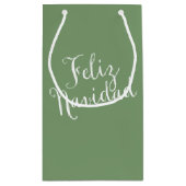 Christmas Feliz Navidad Kleine Geschenktasche Geschenktüte (Rückseite)
